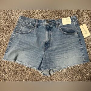 Universal Thread Blue Jean Shorts High-Waisted Frayed Hem